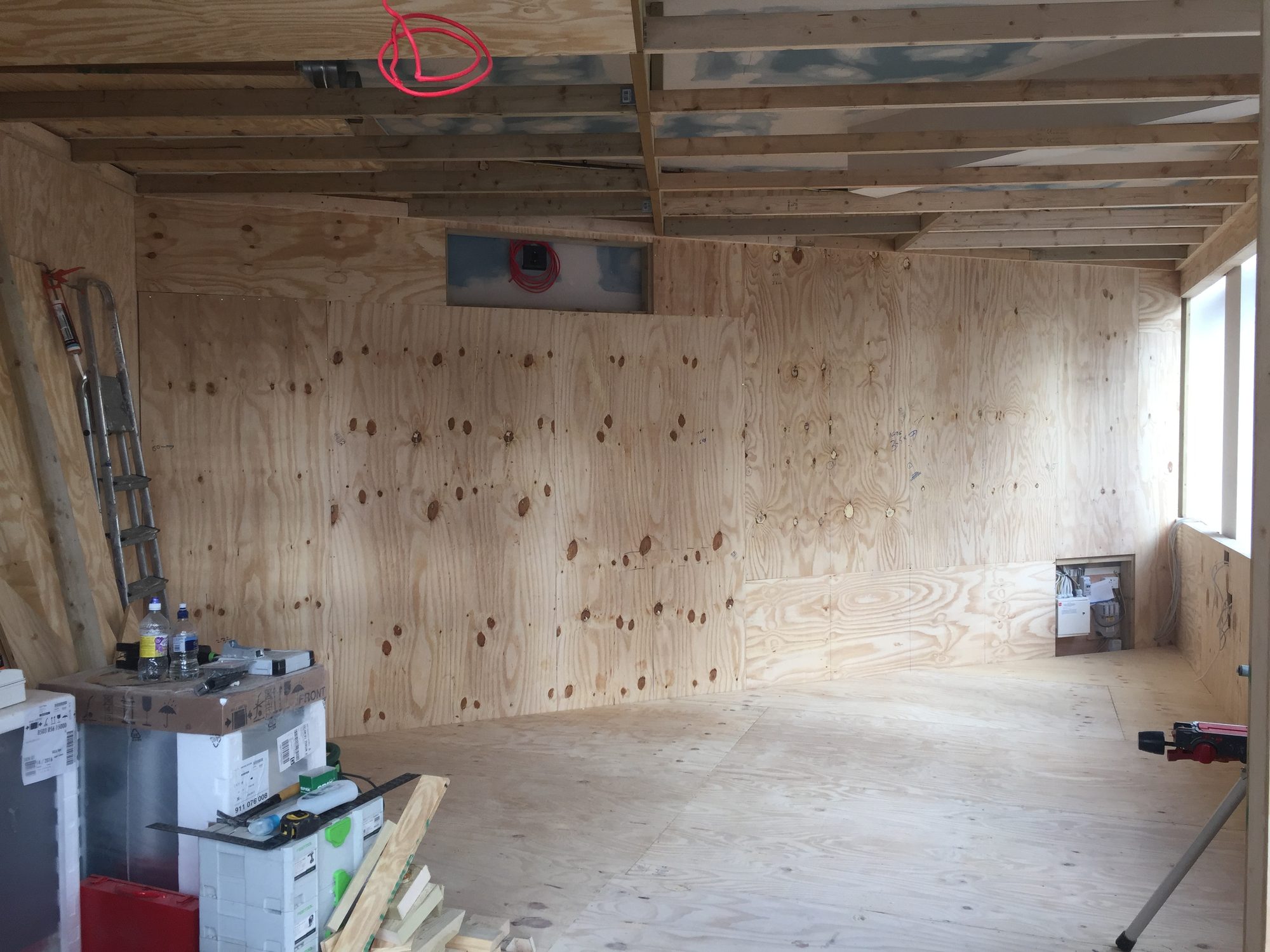 Plywood frame complete, ready for finishes